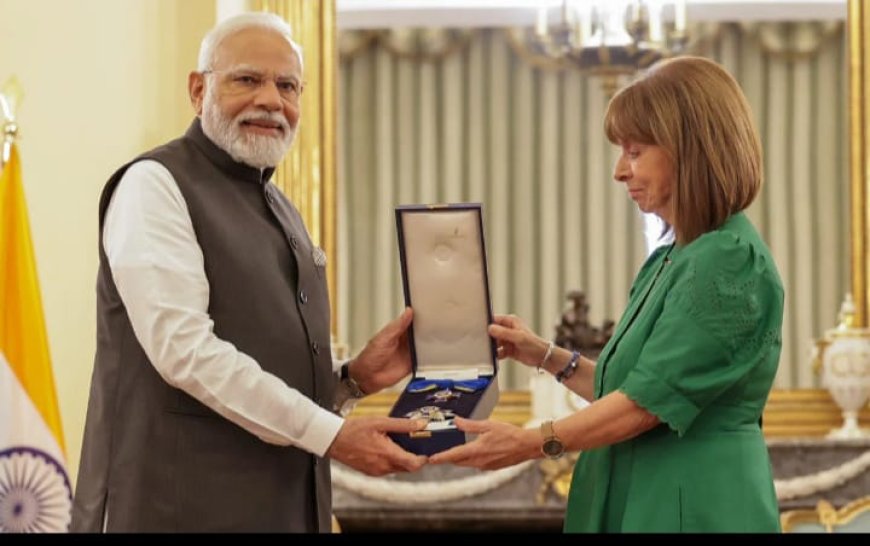 PM Modi conferred with "Grand Cross of the Order of Honour" in Greece