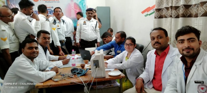 A two-day health camp was organized at the Traffic Police Line