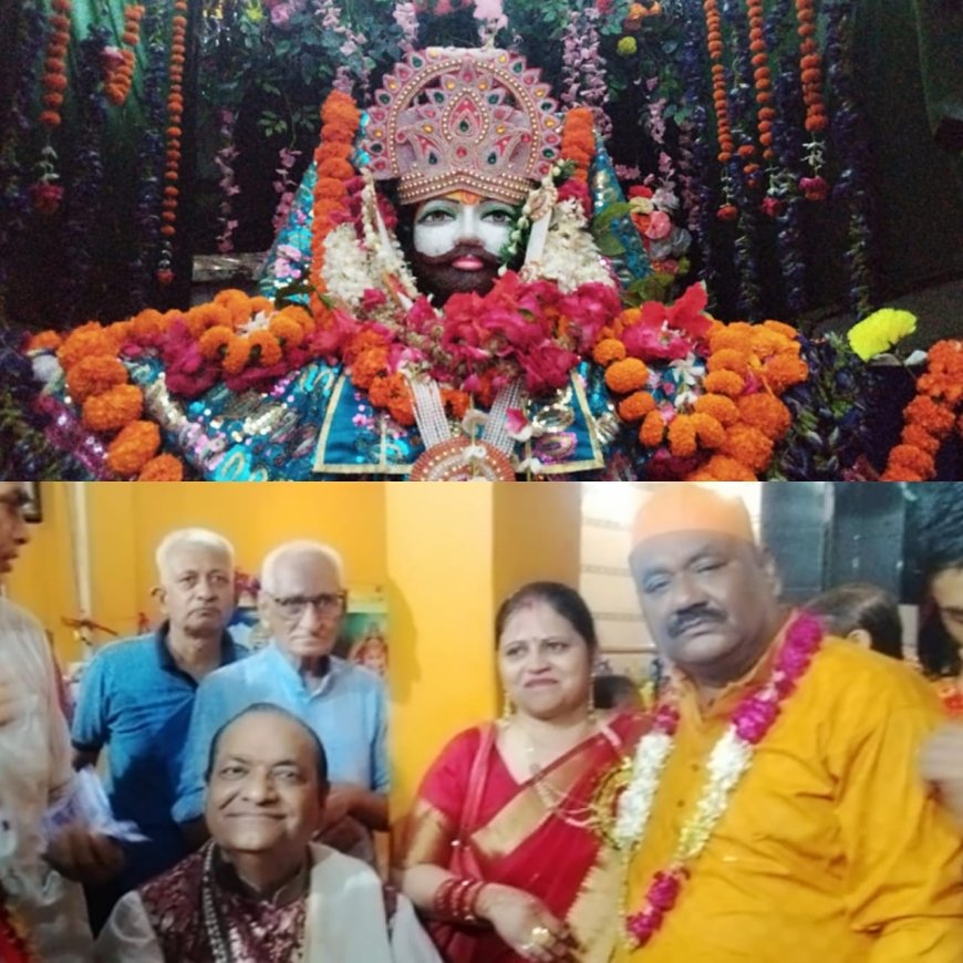 Senior social worker took blessings after consecrating Khatu Shyam Pran