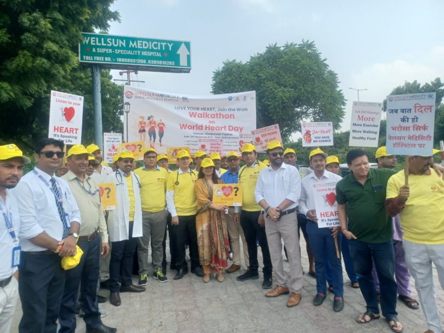 "Wellson Medicity organizes walkathon on the occasion of World Heart Day"