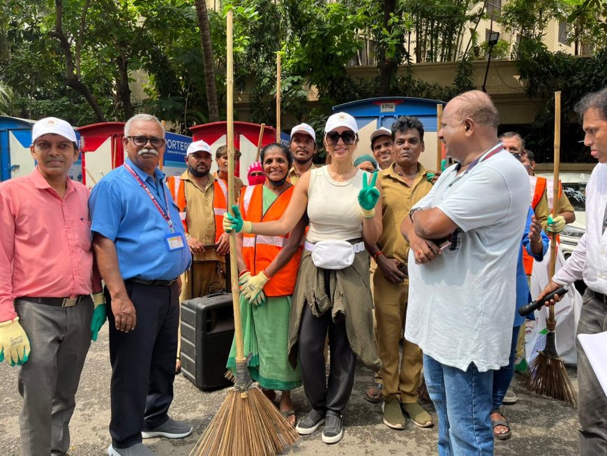 Shama Sikander joins #SwachhBharatAbhiyan with BMC workers and college students