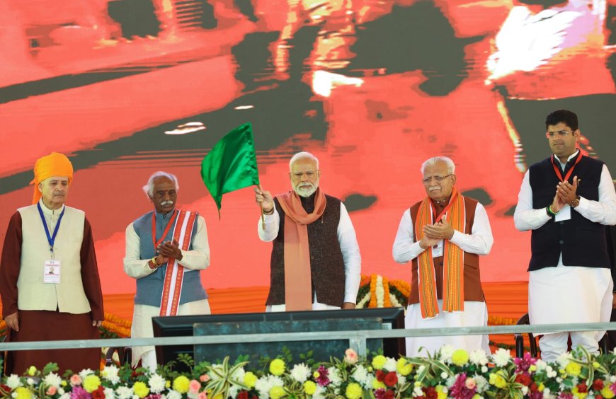 Prime Minister Modi dedicates Rohtak-Meham-Hansi 68.5 Km New Rail Line to Nation worth Rs. 889.28 Crore