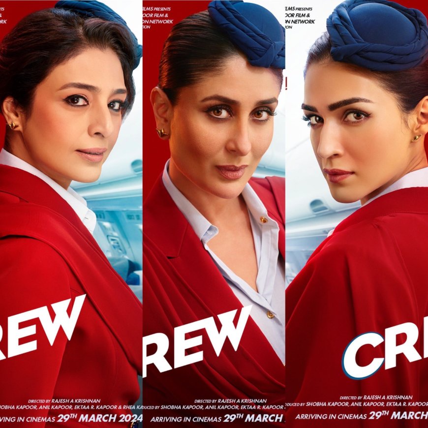 The magic of Tabu, Kareena Kapoor Khan and Kriti Sanon in the first poster of 'Crew'