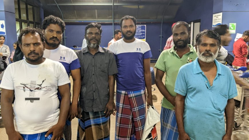 6 Indian fishermen released from Sri Lanka