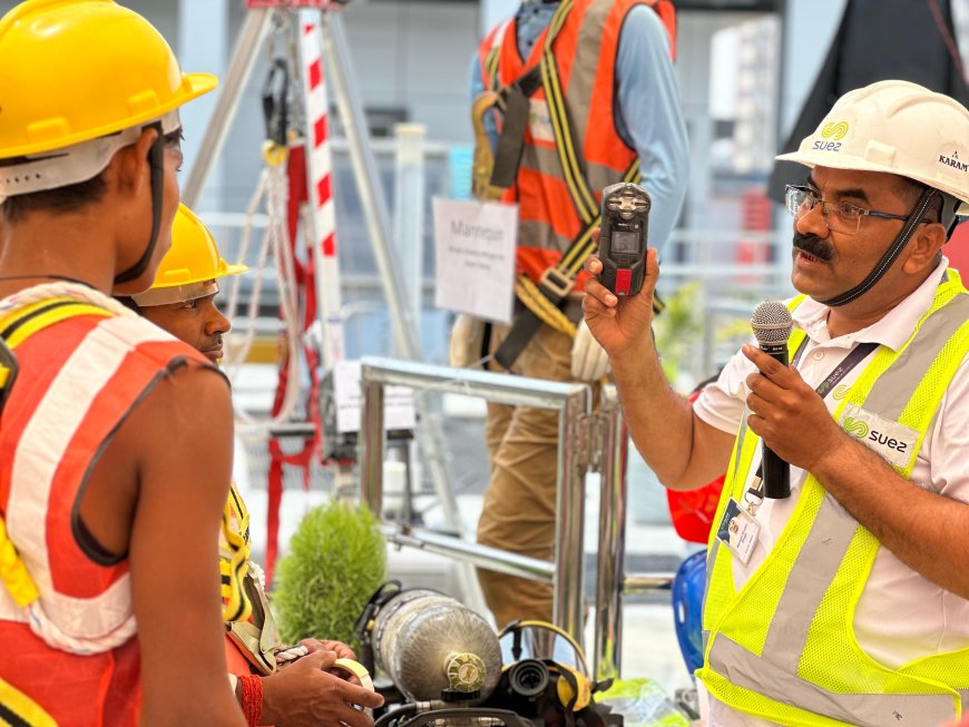 Suez India organized sewer work safety training in the camp organized by Jal Nigam