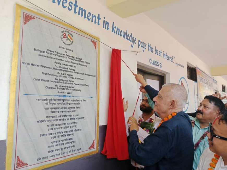 Inauguration of 3 schools built in Nepal with the help of India