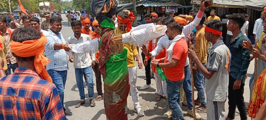 Protest against terrorist attack in Jammu and Kashmir