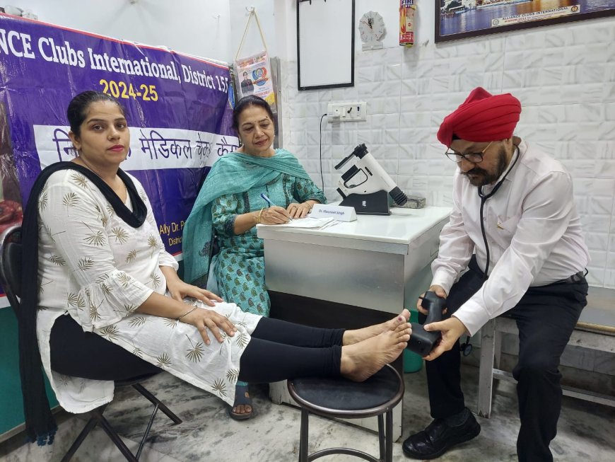 Alliance Club of National District 155 organised free health camp