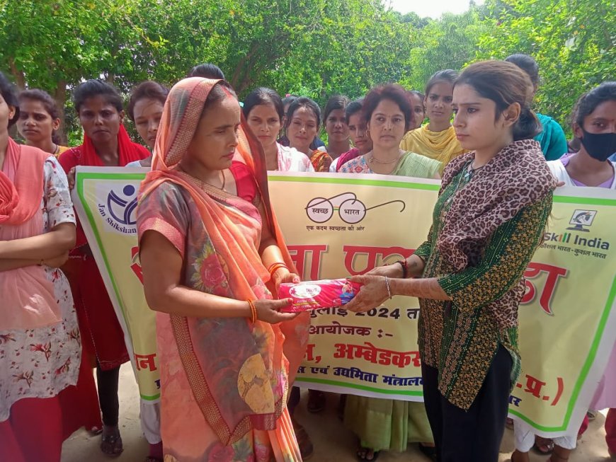 Distribution of sanitary pads under Swachhta Pakhwada