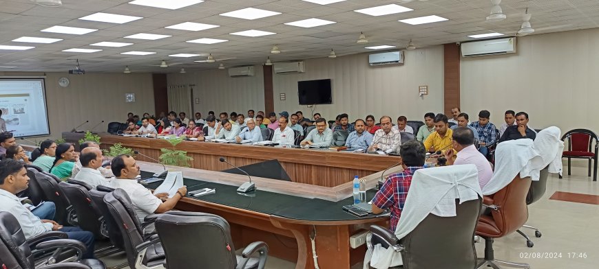 Departmental monthly review meeting of District Education and Monitoring Committee with DM