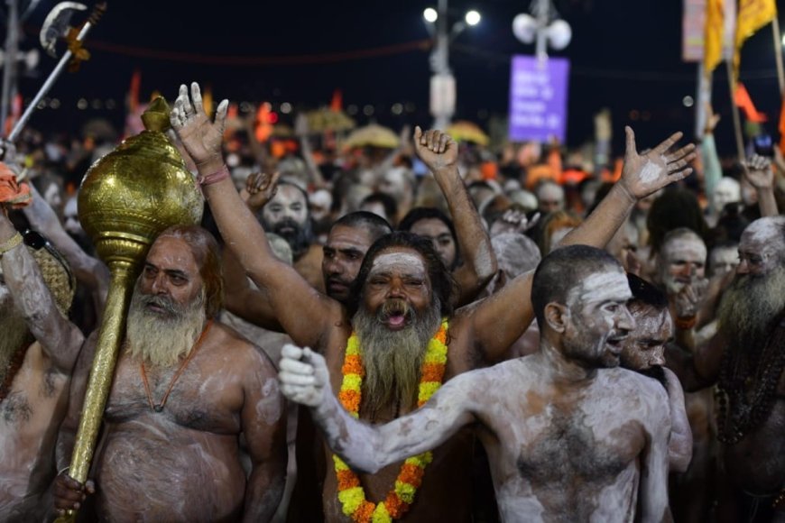 Naga Sadhus Captivate at Triveni Sangam During Mahakumbh 2025