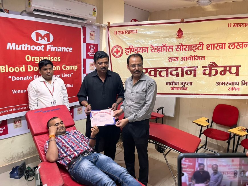 Muthoot Group and Indian Red Cross Organize Life-Saving Blood Donation Camp in Lucknow