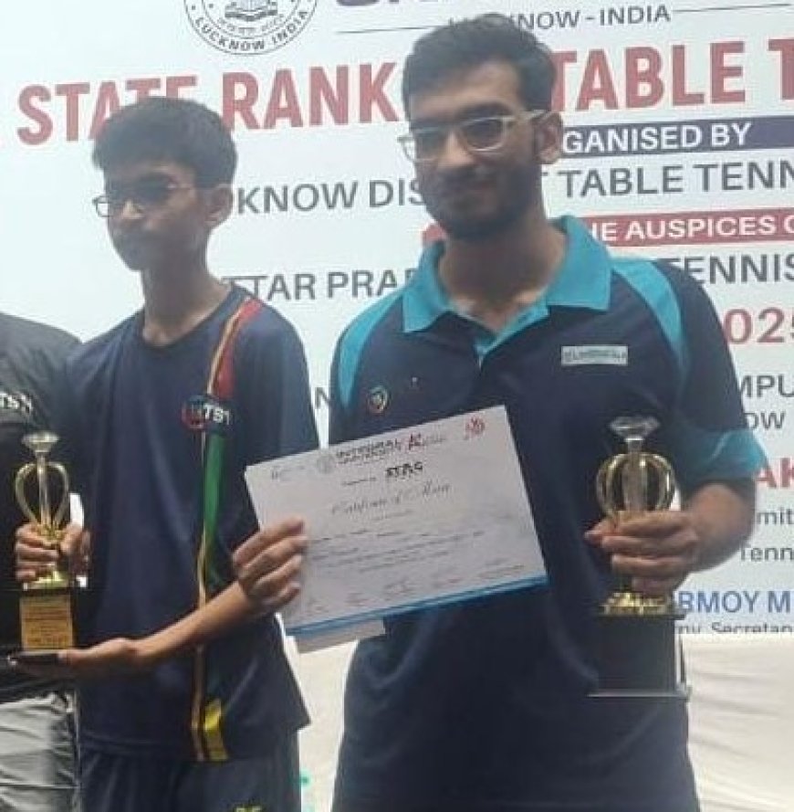 TSH Duo Shines Bright in Uttar Pradesh Table Tennis Championship