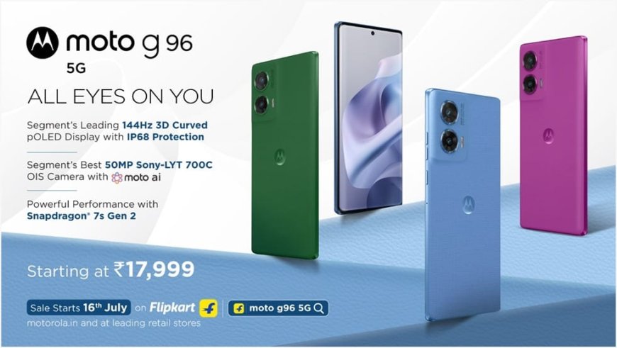 Motorola Launches Moto G96 5G with AI-Powered Camera