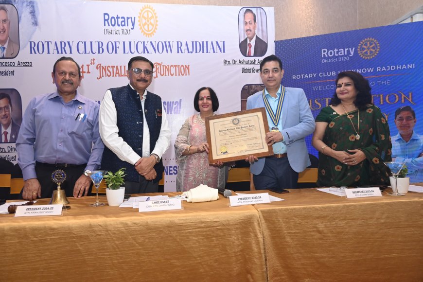 Rotarian Prabhas Jaiswal Takes Over as President of Rotary Club of Lucknow