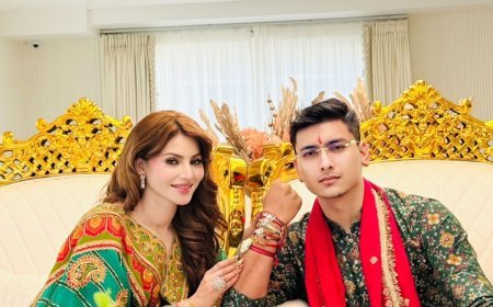 #UrvashiRautela Sets New Rakhi Trend, Ties Real Silver Labubu Rakhi to Brother in a Stunning ₹1.6 Lakh Ensemble
