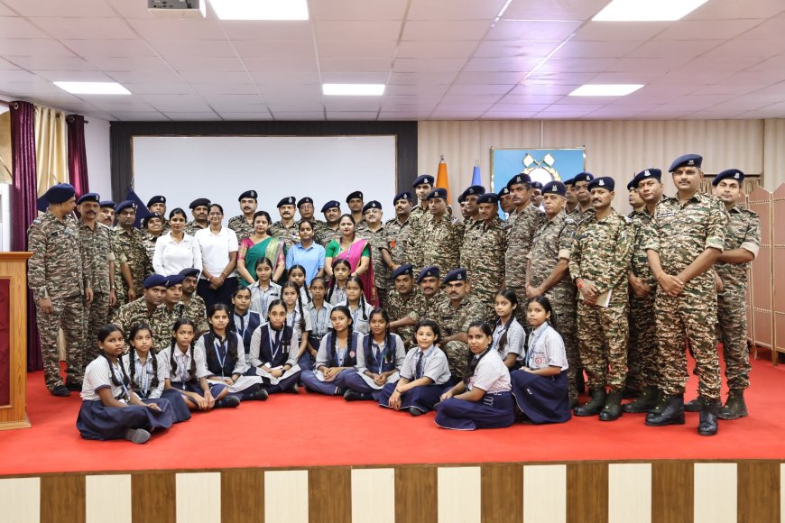 Students from Hiralal Yadav Girls’ Inter College Tie Rakhis to CRPF Jawans