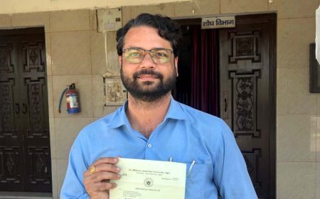 Mathura Teacher Amit Sharma Got Doctorate (PHD) in Commerce