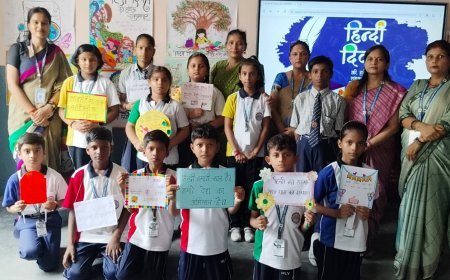 Hindi Diwas celebrated at Hiralal Yadav Group of Colleges