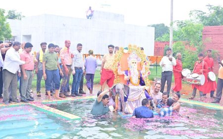 IFFCO Phulpur Celebrates Vishwakarma Immersion with Grandeur