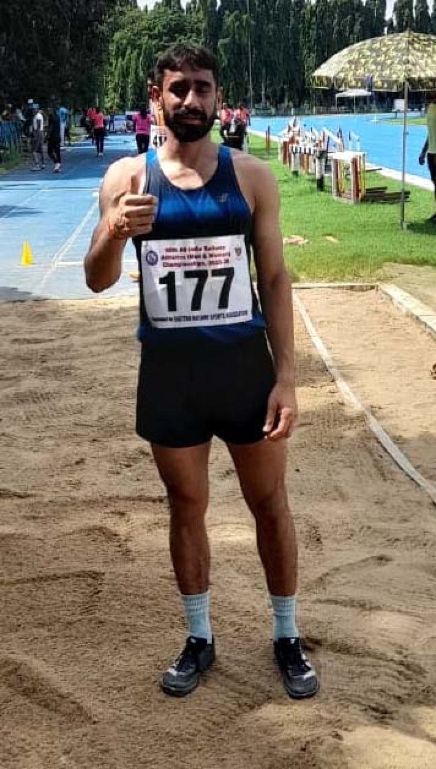 Athlete Bhupendra Singh won gold medal in long jump