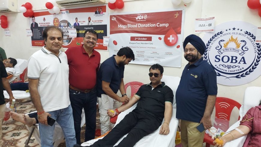 250 Rotarians gave life by donating blood on Rotary Service Day