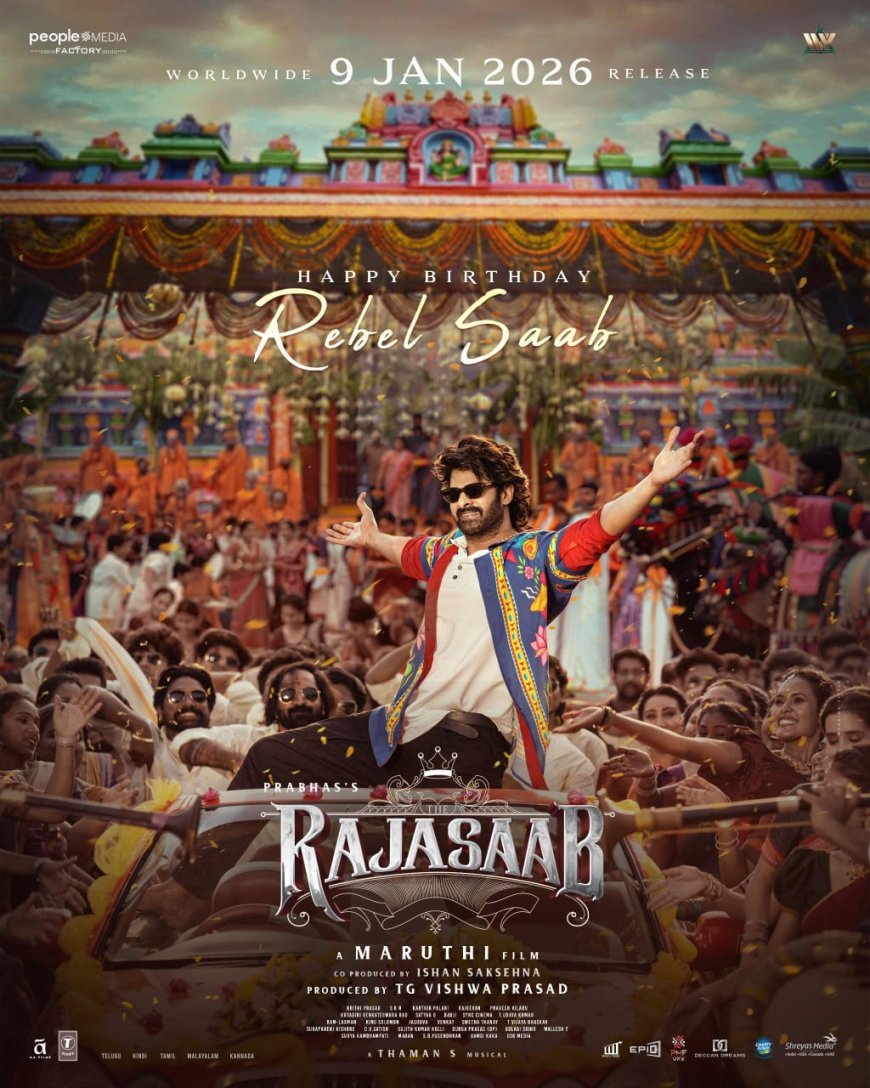 Prabhas Shines in New Poster for The RajaSaab as Celebration