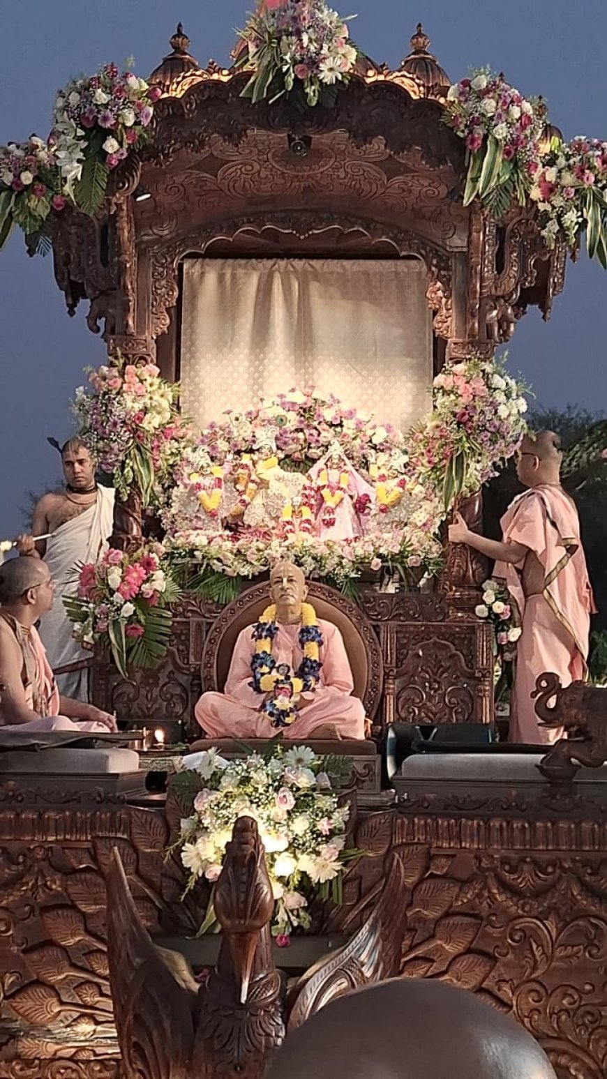 Grand Kartik Festival Procession Captivates Thousands at Chandroday Temple in Vrindavan