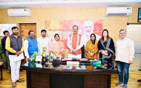 District President Ganganagar congratulated the Deputy CM on being made the Central Supervisor