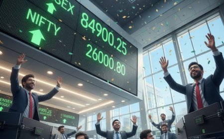 Sensex Rebounds Above 84,900; Nifty Reclaims 26,000