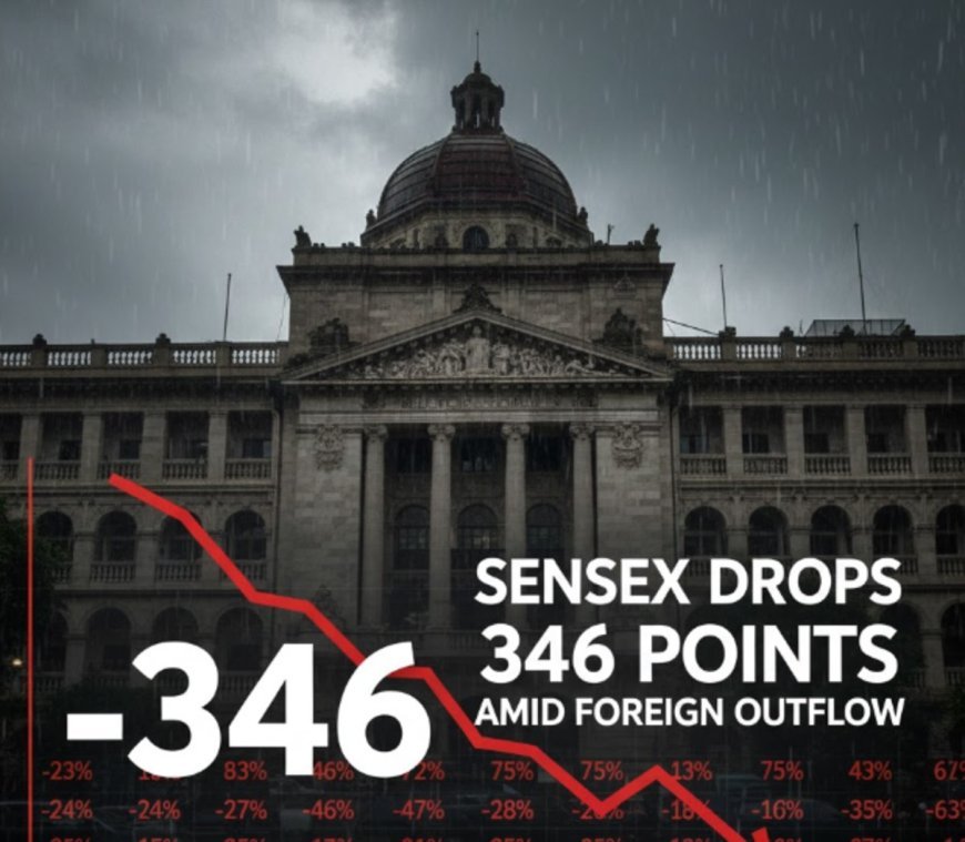 Sensex Drops 346 Points Amid Foreign Outflow