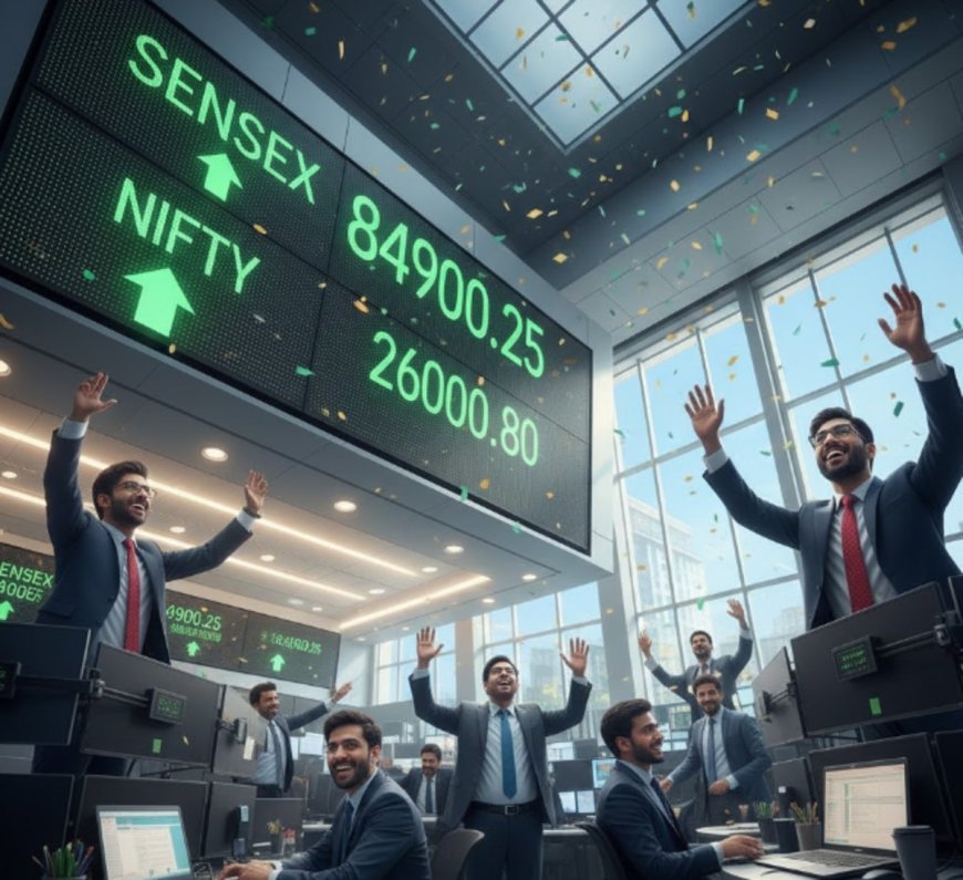 Sensex Rebounds Above 84,900; Nifty Reclaims 26,000