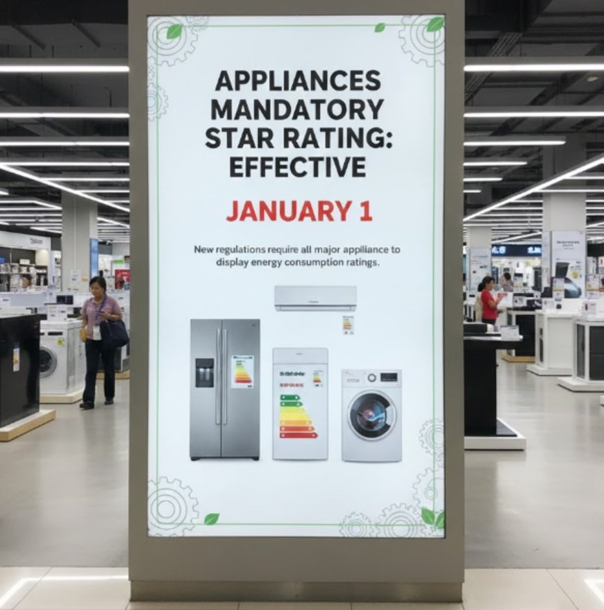 Appliances Mandatory Star Rating: Effective January 1