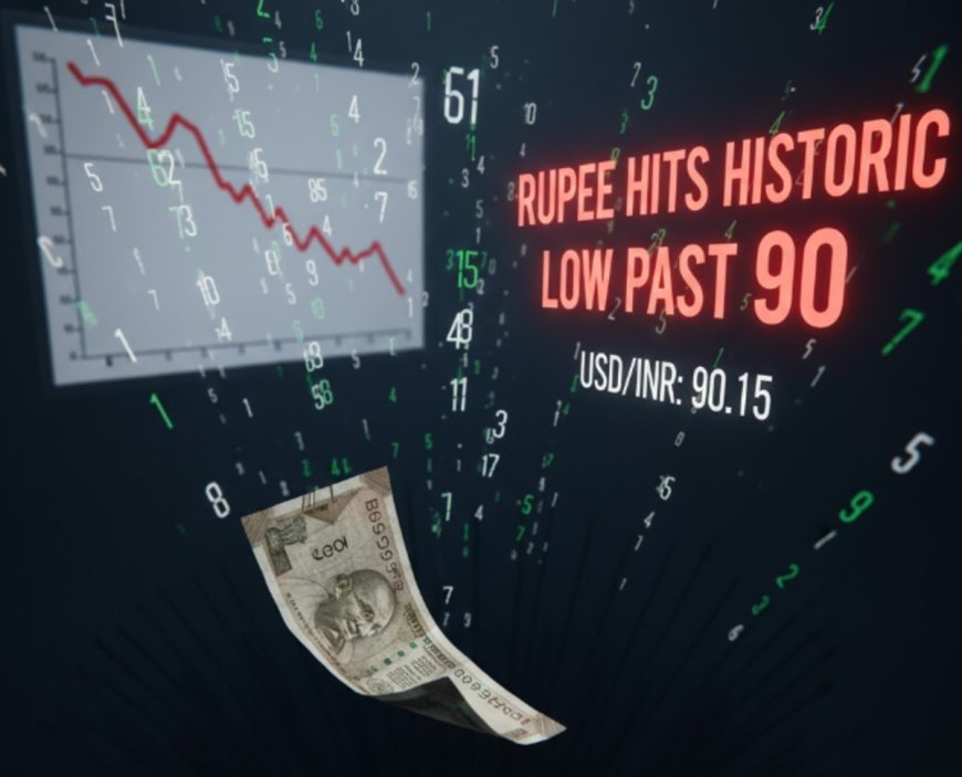 Rupee Hits Historic Low Past 90 Level