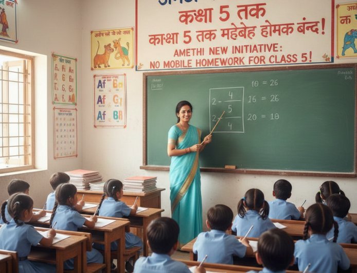 Amethi Bans Digital Homework for Primary Students to Combat Mobile Addiction