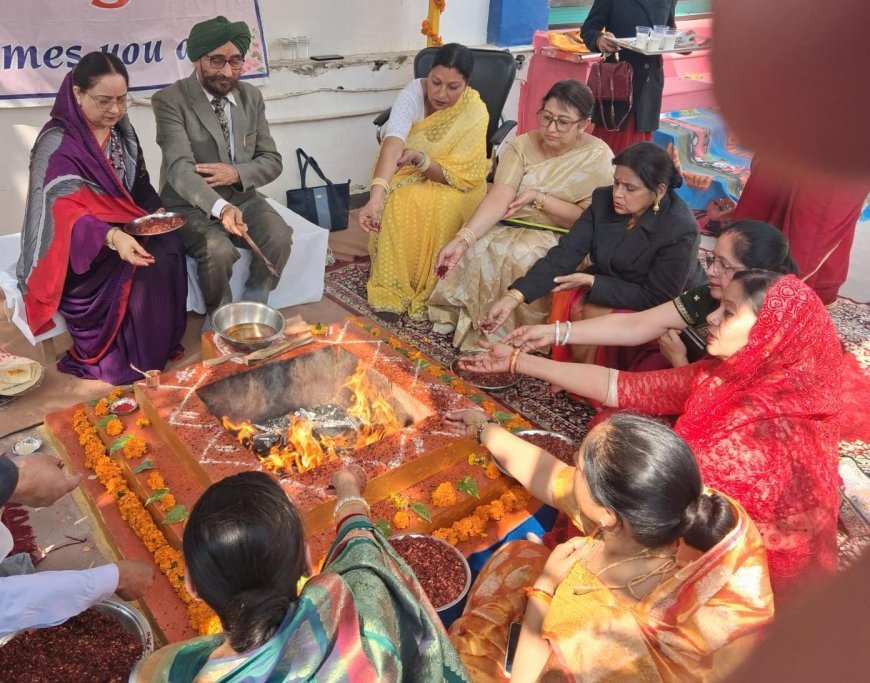 Awadh Collegiate Bids Emotional Farewell to Class 12 Batch with Grand Ceremony and Vedic Rituals