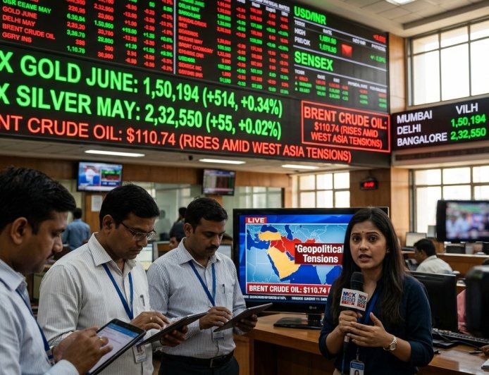 Gold and Silver Rates Swing as Crude Oil Climbs Amid Global Tensions