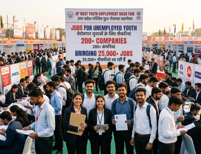 Jobs for Unemployed Youth of UP West: 200 Companies Bringing 25,000 Jobs
