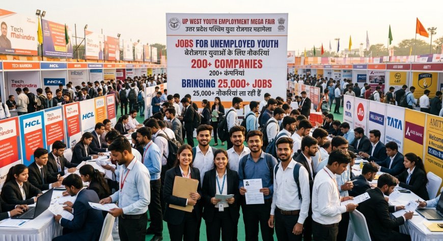 Jobs for Unemployed Youth of UP West: 200 Companies Bringing 25,000 Jobs