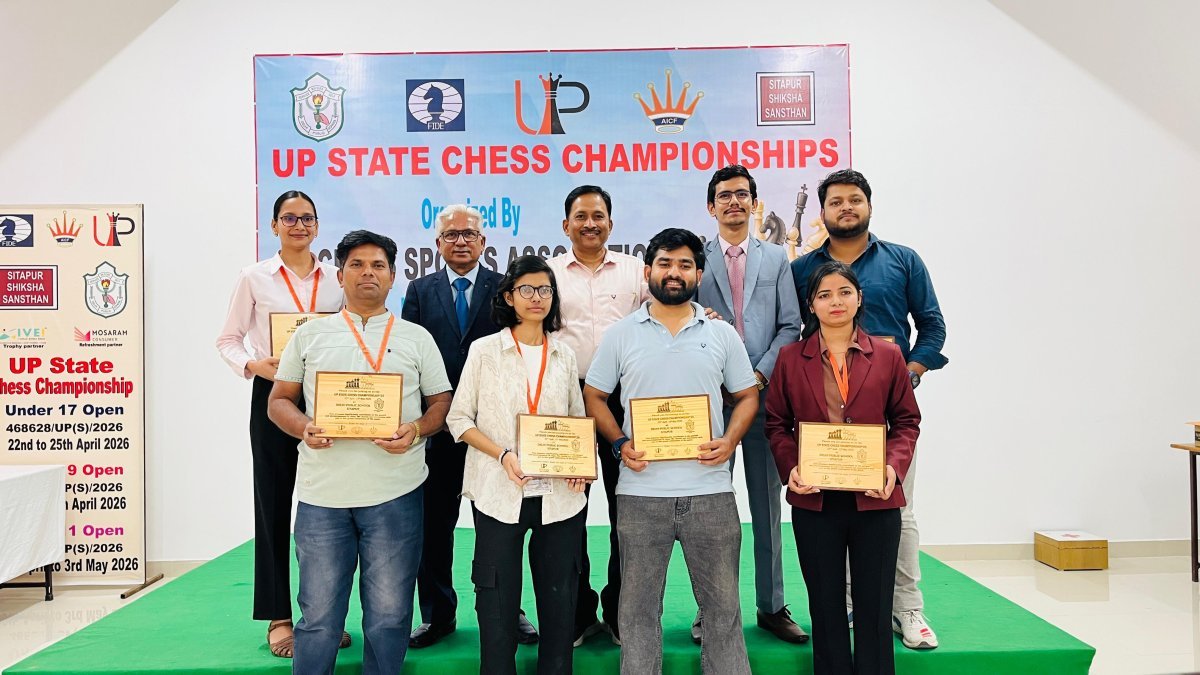 Yakub Hussain Clinches UP State Under-15 Chess Title; Top Arbiters Honored at Sitapur Finale
