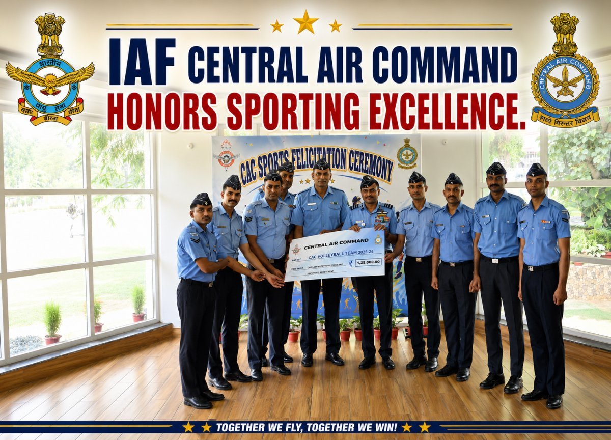 Sky-High Spirits: Central Air Command Honors Sporting Excellence in Prayagraj