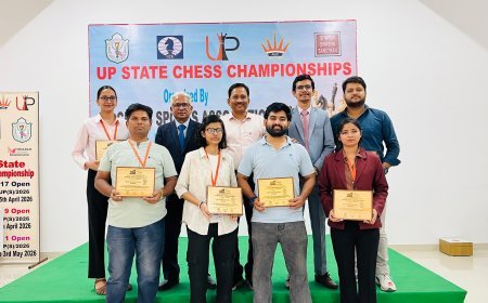 Yakub Hussain Clinches UP State Under-15 Chess Title; Top Arbiters Honored at Sitapur Finale