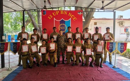 199 Cadets of 15 UP Battalion NCC Prayagraj Secure Prestigious ‘A’ Certificate