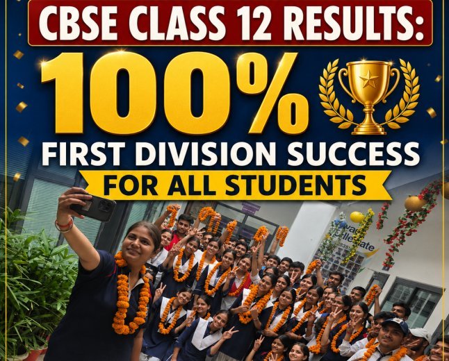 Awadh Collegiate Dominates CBSE Class 12 Results: 100% First Division Success for All Students