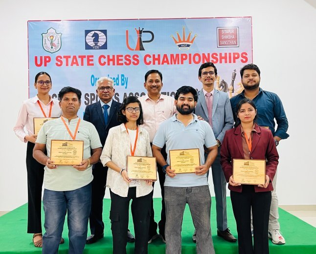 Yakub Hussain Clinches UP State Under-15 Chess Title; Top Arbiters Honored at Sitapur Finale
