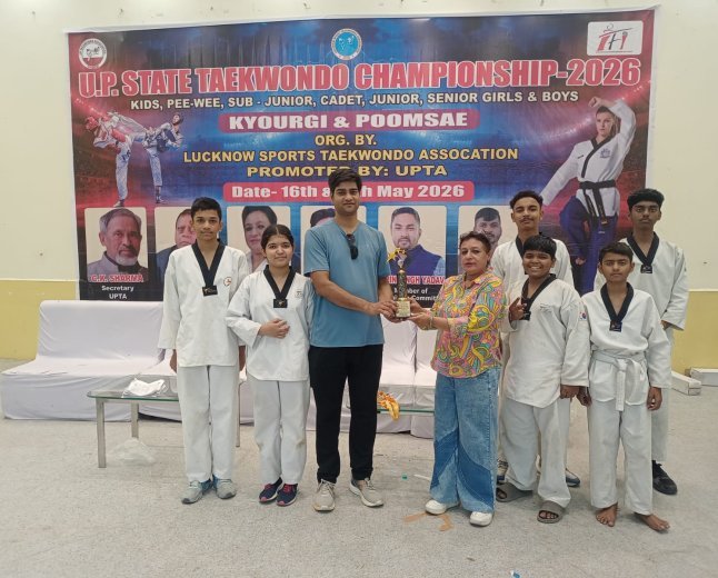 Awadh Collegiate Players Shine with 15 Medals at State Taekwondo Championship