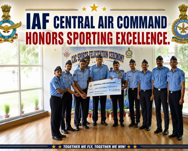 Sky-High Spirits: Central Air Command Honors Sporting Excellence in Prayagraj