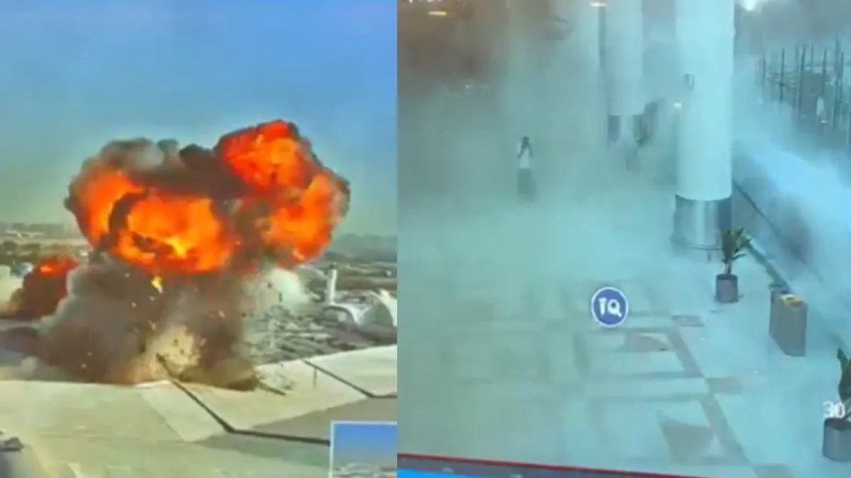Security Footage Captures Tragic Moment Iranian Drone Detonates Inside Kuwait International Airport Terminal