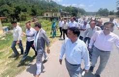 Sullah MLA Vipin Parmar reviews progress of Rs 250 crore Parour-Thanpuri four-lane project