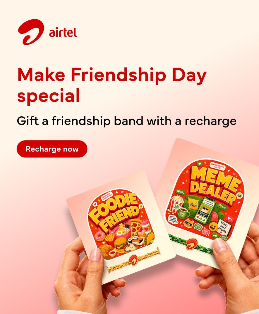 Airtel Reimagines Friendship Day Traditions with Digital Bands and Prepaid Gifting